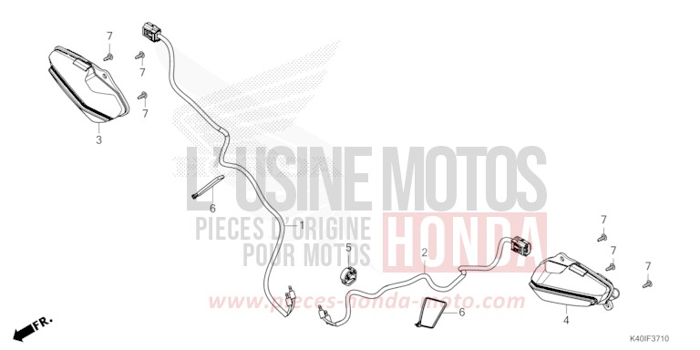 FRONT WINKER for Forza 125 MAT CARNELIAN RED METALLIC (R384) from 2023
